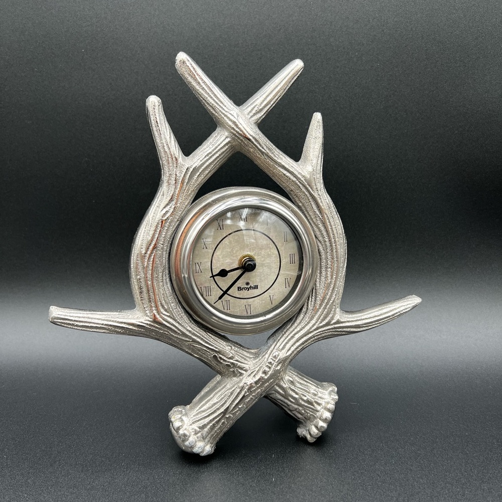🦌 Broyhill Desk Clock (Antler Shape)